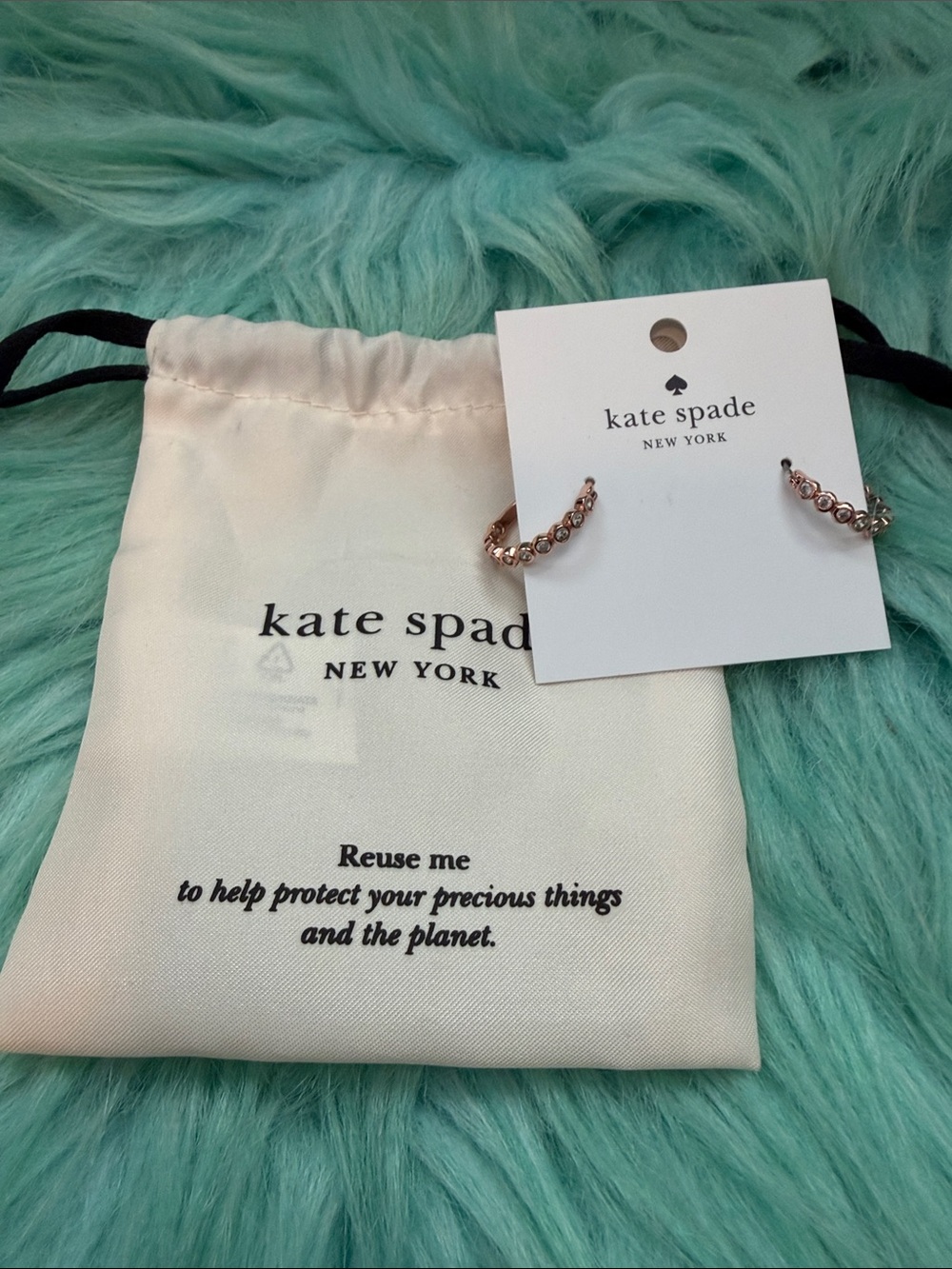 NWT Kate Spade Zirconia “You’re A Gem” Earrings with Kate Spade Jewelry Bag